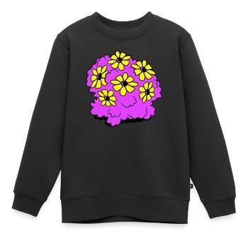 Hübsches 6 Blumen Gebüsch Strauch Blüten Pflanze - Kinder Premium Organic Sweatshirt - Schwarz - Vorne - AI Model Kid Female (0cm)
