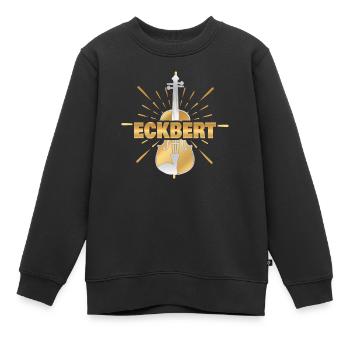 Violinist Eckbert - Kinder Premium Organic Sweatshirt - Schwarz - Vorne - AI Model Kid Female (0cm)