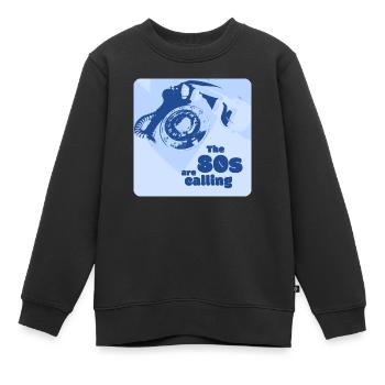 Les années 80 vous appellent - Variant Blue - Sweat Premium enfant bio - noir - Devant - AI Model Kid Female (0cm)