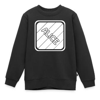 Alice als Mädchenname - Kinder Premium Organic Sweatshirt - Schwarz - Vorne - AI Model Kid Female (0cm)
