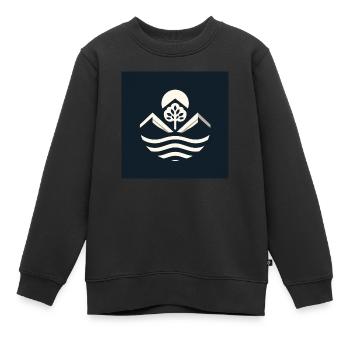 Ein schlichtes design, dass zu allem passt. - Kinder Premium Organic Sweatshirt - Schwarz - Vorne - AI Model Kid Female (0cm)
