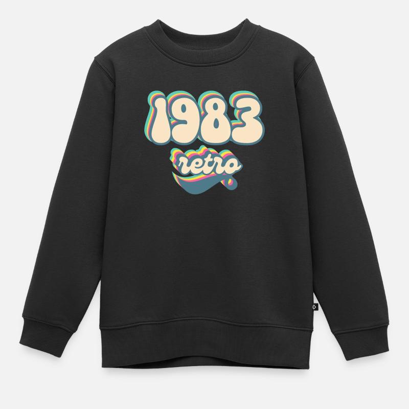 1983 retro idée cadeau - Sweat Premium enfant bio - noir