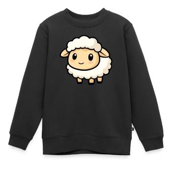 süßes Schaf - Kinder Premium Organic Sweatshirt - Schwarz - Vorne - AI Model Kid Female (0cm)