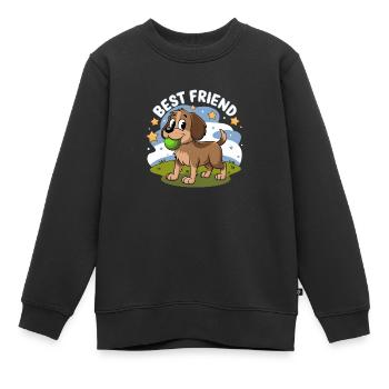 Meilleur ami Chien - Sweat Premium enfant bio - noir - Devant - AI Model Kid Female (0cm)