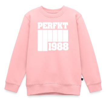 Perfekt 1988 - Kinder Premium Organic Sweatshirt - Rosa - Vorne - AI Model Kid Female (0cm)