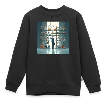 drachenqodeLIE - Kinder Premium Organic Sweatshirt - Schwarz - Vorne - AI Model Kid Female (0cm)