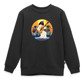 Groove Hirte - Kinder Premium Organic Sweatshirt - Schwarz - Vorne - AI Model Kid Female (0cm)