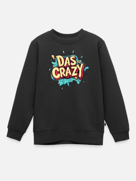 das crazy - Kinder Premium Organic Sweatshirt - Schwarz