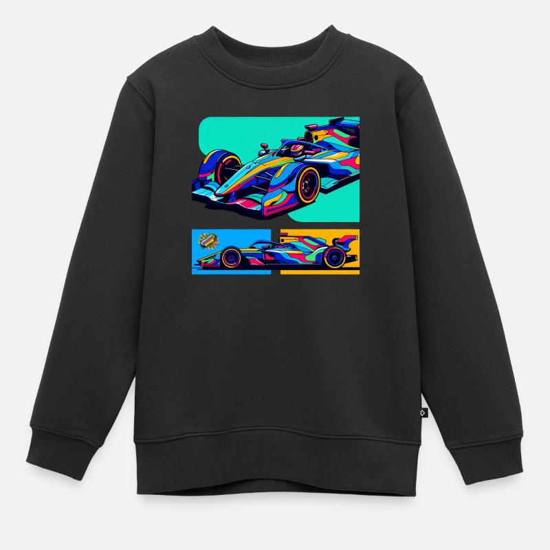 Formule Car Popart - Sweat Premium enfant bio - noir