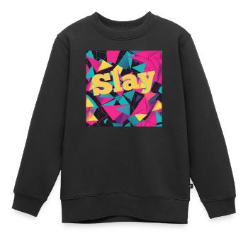 Tuer - Sweat Premium enfant bio - noir - Devant - AI Model Kid Female (0cm)
