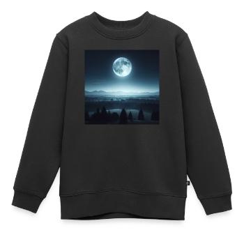 Vollmond Texts - Kinder Premium Organic Sweatshirt - Schwarz - Vorne - AI Model Kid Female (0cm)