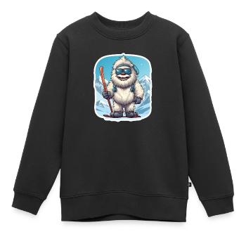 Yeti - Kinder Premium Organic Sweatshirt - Schwarz - Vorne - AI Model Kid Female (0cm)