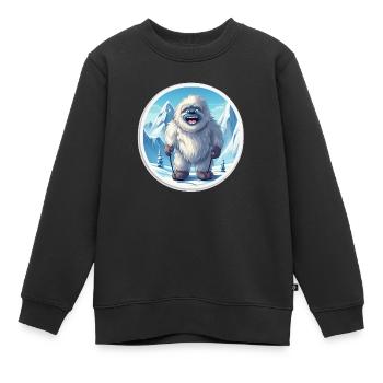 Yeti - Kinder Premium Organic Sweatshirt - Schwarz - Vorne - AI Model Kid Female (0cm)