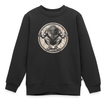 Yeti - Kinder Premium Organic Sweatshirt - Schwarz - Vorne - AI Model Kid Female (0cm)