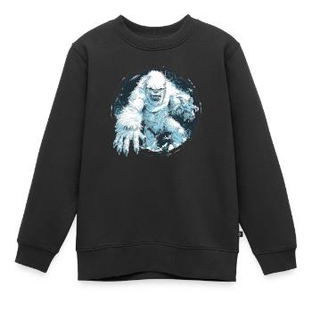 Yeti - Kinder Premium Organic Sweatshirt - Schwarz - Vorne - AI Model Kid Female (0cm)
