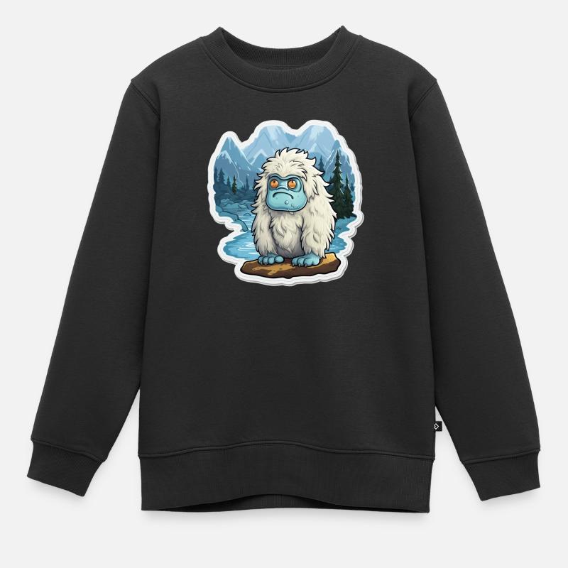 Yéti - Sweat Premium enfant bio - noir