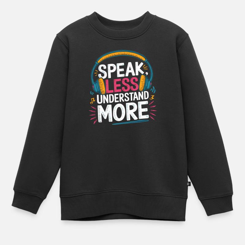 L’harmonie dans le silence - Sweat Premium enfant bio - noir