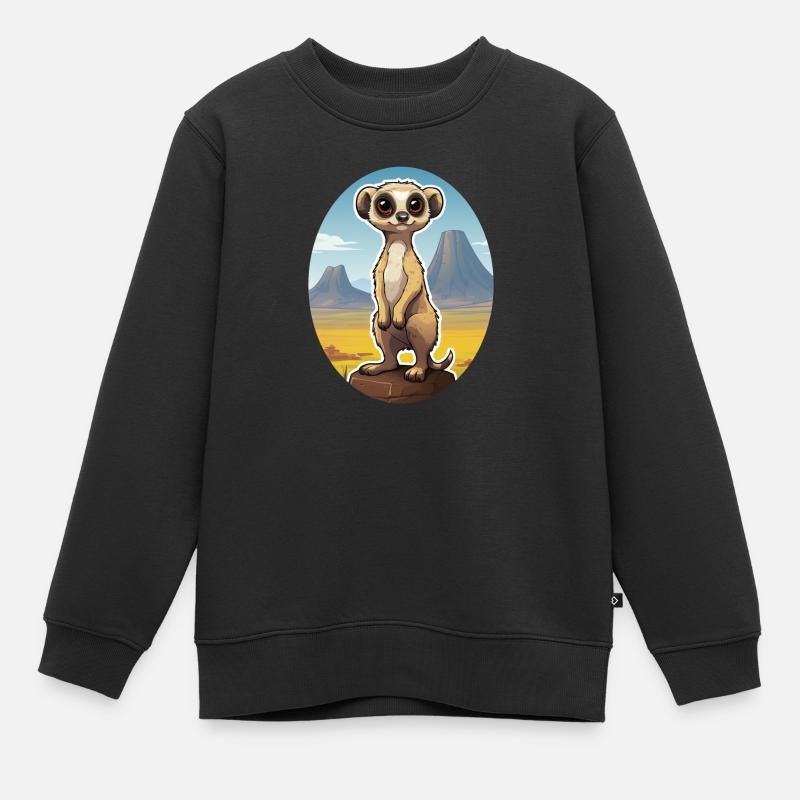 Erdmännchen - Kinder Premium Organic Sweatshirt - Schwarz