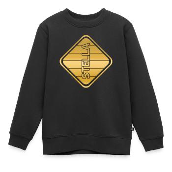 Cadeau pour Stella - Sweat Premium enfant bio - noir - Devant - AI Model Kid Female (0cm)
