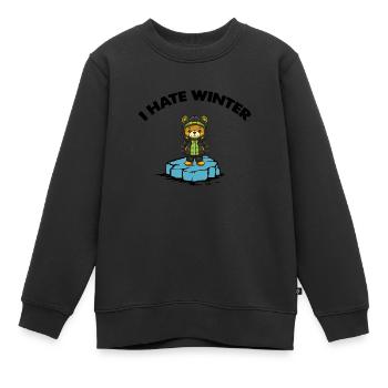 bär eisscholle winter - Kinder Premium Organic Sweatshirt - Schwarz - Vorne - AI Model Kid Female (0cm)