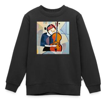 Un instant avant la note - Sweat Premium enfant bio - noir - Devant - AI Model Kid Female (0cm)
