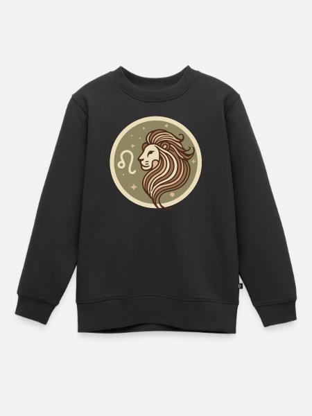 Design « Majesté dorée » - Sweat Premium enfant bio - noir