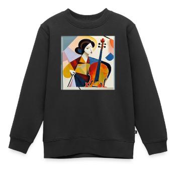 Artist at work - Kids Premium Organic Sweatshirt - black - Front - AI Model Kid Female (0cm)