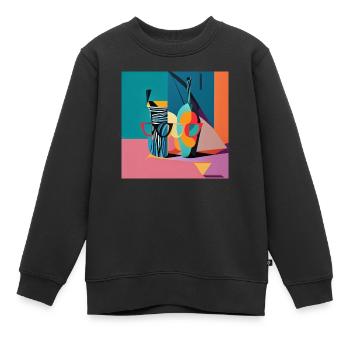Du siehst durstig aus - Kinder Premium Organic Sweatshirt - Schwarz - Vorne - AI Model Kid Female (0cm)