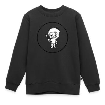 Little Phiri mit Zauberstab - Kinder Premium Organic Sweatshirt - Schwarz - Vorne - AI Model Kid Female (0cm)