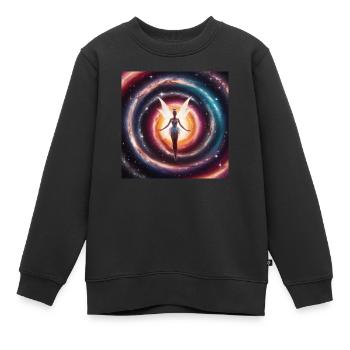 Galaxie-Fee - Kinder Premium Organic Sweatshirt - Schwarz - Vorne - AI Model Kid Female (0cm)