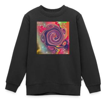 Abstrakte Mustern mit verschiedenen Farben - Kinder Premium Organic Sweatshirt - Schwarz - Vorne - AI Model Kid Female (0cm)