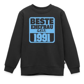 Ehe 1991 - Kinder Premium Organic Sweatshirt - Schwarz - Vorne - AI Model Kid Female (0cm)