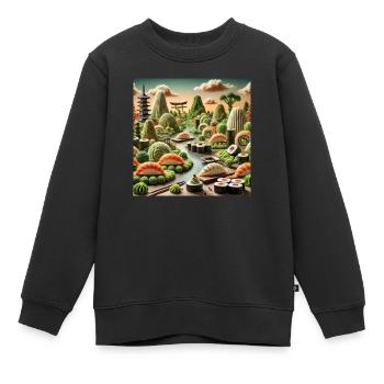 Sushi - Kinder Premium Organic Sweatshirt - Schwarz - Vorne - AI Model Kid Female (0cm)