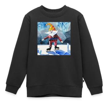Merveilles de l’hiver - Sweat Premium enfant bio - noir - Devant - AI Model Kid Female (0cm)
