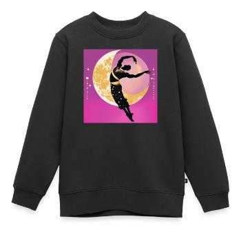 By matching - Kids Premium Organic Sweatshirt - black - Front - AI Model Kid Female (0cm)