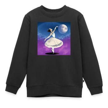Zehenspitze - Kinder Premium Organic Sweatshirt - Schwarz - Vorne - AI Model Kid Female (0cm)