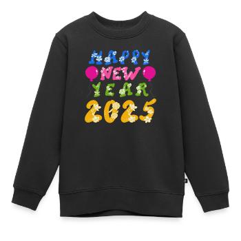 Happy New Year 2025 - Kinder Premium Organic Sweatshirt - Schwarz - Vorne - AI Model Kid Female (0cm)