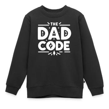 Le code du papa - Sweat Premium enfant bio - noir - Devant - AI Model Kid Female (0cm)