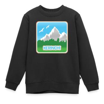 Bergsport Kerinchi - Kinder Premium Organic Sweatshirt - Schwarz - Vorne - AI Model Kid Female (0cm)