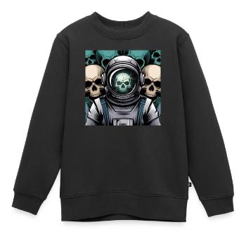 Psychedelic Space - Kids Premium Organic Sweatshirt - black - Front - AI Model Kid Female (0cm)