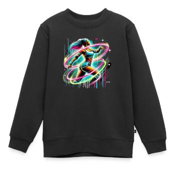 Reifen Turnerin - Kinder Premium Organic Sweatshirt - Schwarz - Vorne - AI Model Kid Female (0cm)