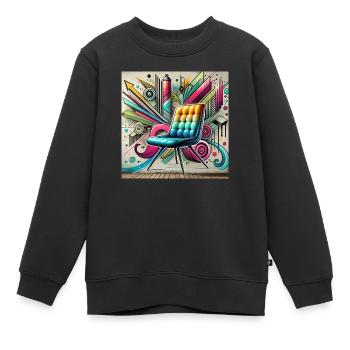 Chaise Graffiti Vendeur de meubles - Sweat Premium enfant bio - noir - Devant - AI Model Kid Female (0cm)