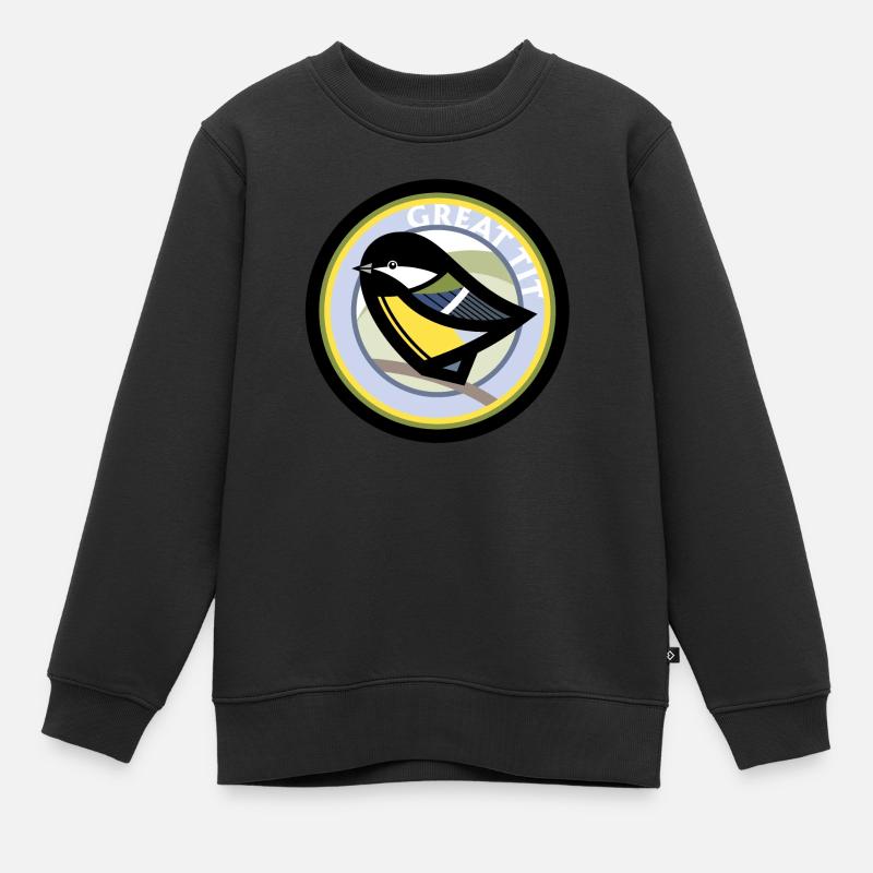 Great tit - Kids Premium Organic Sweatshirt - black