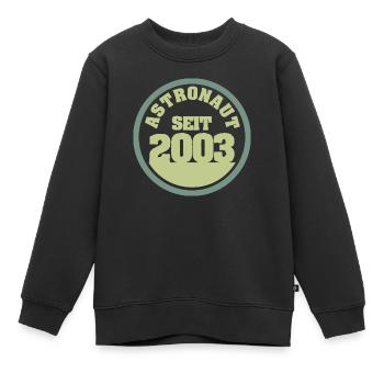 2003 - Kids Premium Organic Sweatshirt - black - Front - AI Model Kid Female (0cm)