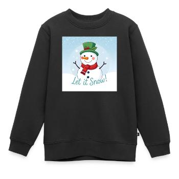 Let it Snow - Kinder Premium Organic Sweatshirt - Schwarz - Vorne - AI Model Kid Female (0cm)
