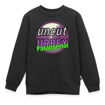 uncutURBEX Paranormal LOGO - Kinder Premium Organic Sweatshirt - Schwarz - Vorne - AI Model Kid Female (0cm)