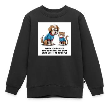 Same Outfit - Kinder Premium Organic Sweatshirt - Schwarz - Vorne - AI Model Kid Female (0cm)