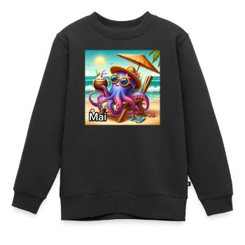 MAI - Sweat Premium enfant bio - noir - Devant - AI Model Kid Female (0cm)