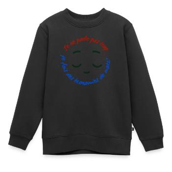 Je ne parle pas trop - Sweat Premium enfant bio - noir - Devant - AI Model Kid Female (0cm)