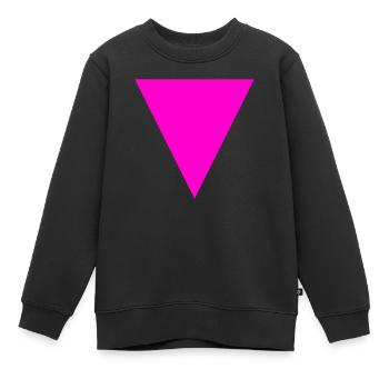 Rosa Dreieck / Rosa Winkel - Kinder Premium Organic Sweatshirt - Schwarz - Vorne - AI Model Kid Female (0cm)